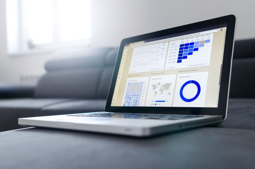 Portátil con analítica de datos